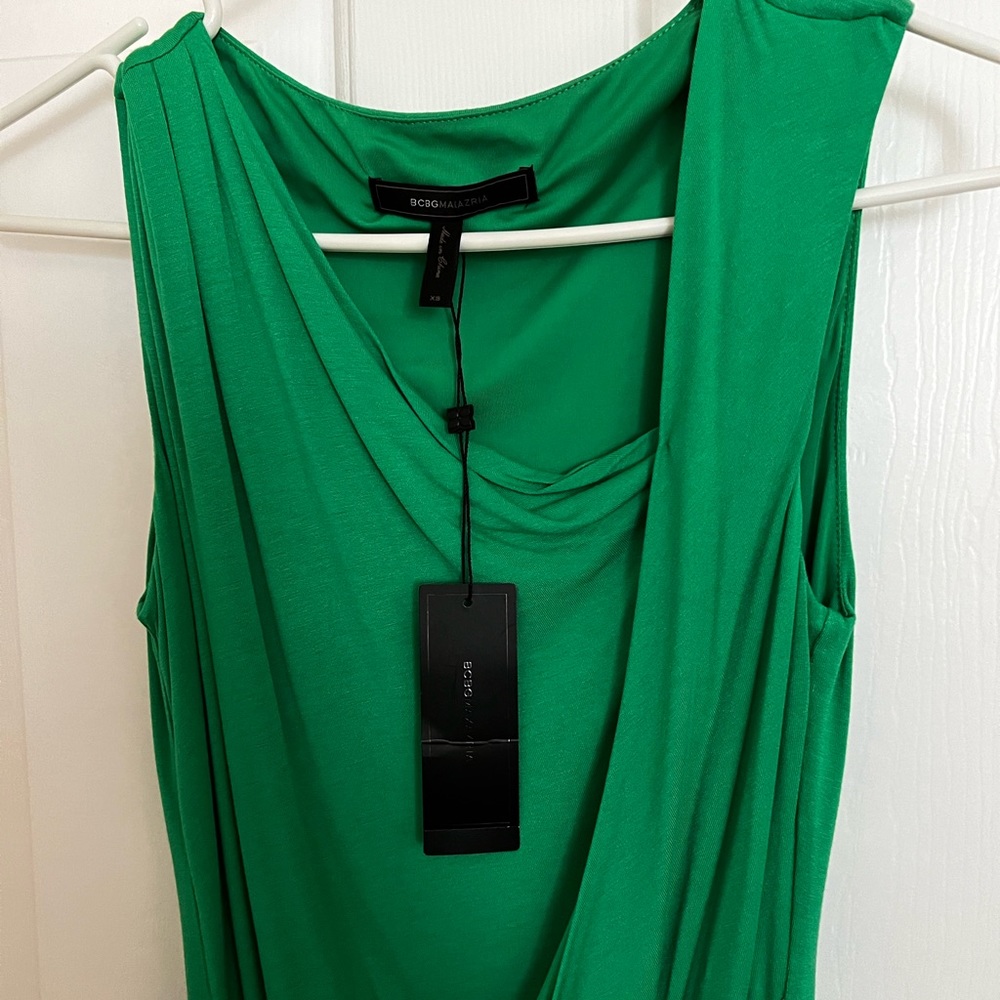 BCBGMAXAZRIA Women's Ainsley Side-Shirring Sleeveless Dress